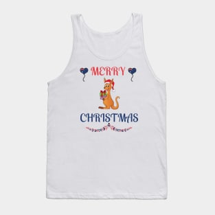 Australian Merry Christmas Kangaroo Tank Top